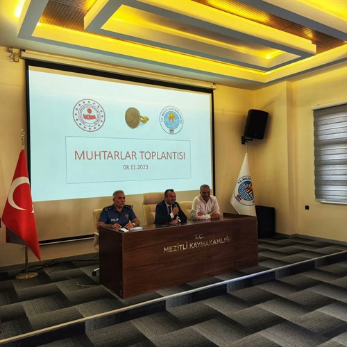 Kaymakam YILMAZ Başkanlığında Muhtarlar Toplantısı Yapıldı.